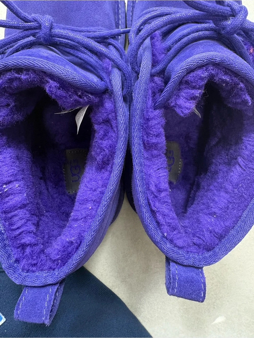 UGG Men's Purple Suede Moccasin-Style Boots